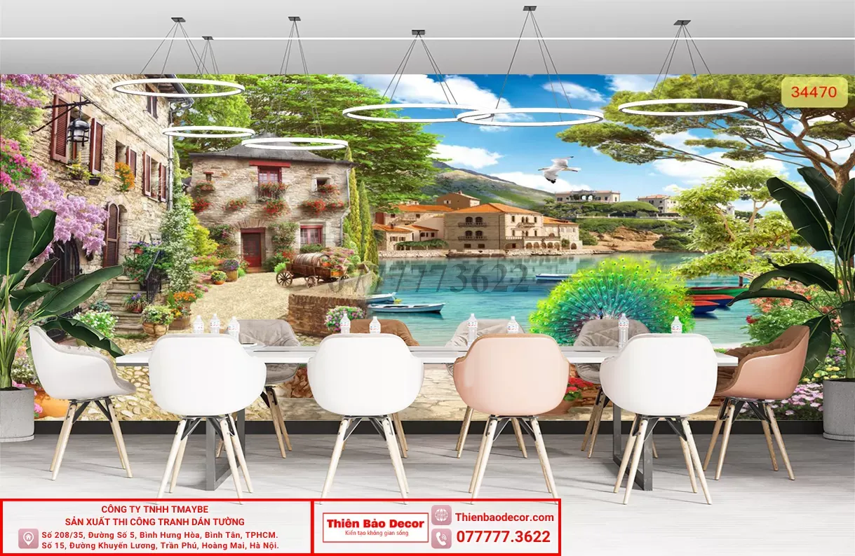 Tranh dán tường quán cafe : 5 bí quyết chọn tranh dán tường cafe để thu hút khách hàng