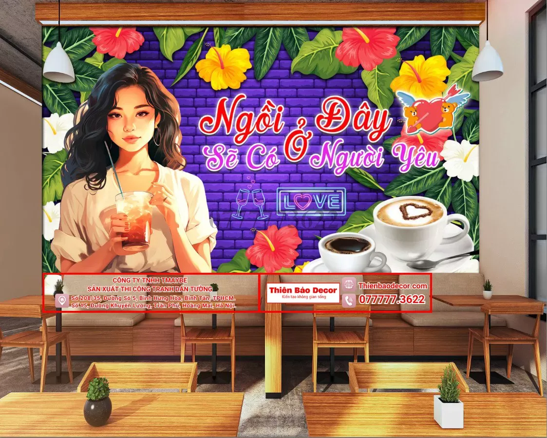 100+ Mẫu tranh dán tường 3d quán trà sữa hot nhất 2024 : Biến hóa không gian, thu hút khách hàng