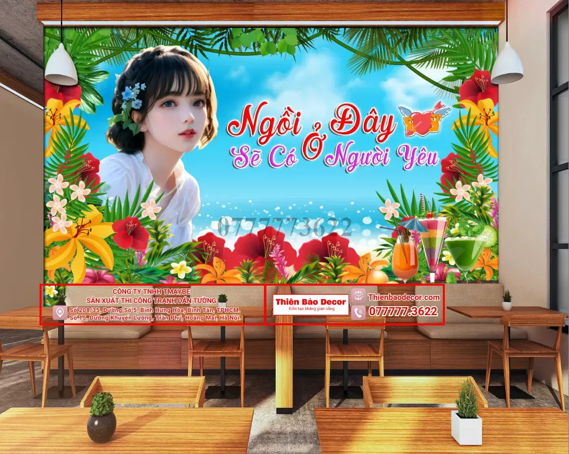 100+ Mẫu tranh dán tường 3d quán trà sữa hot nhất 2024 : Biến hóa không gian, thu hút khách hàng