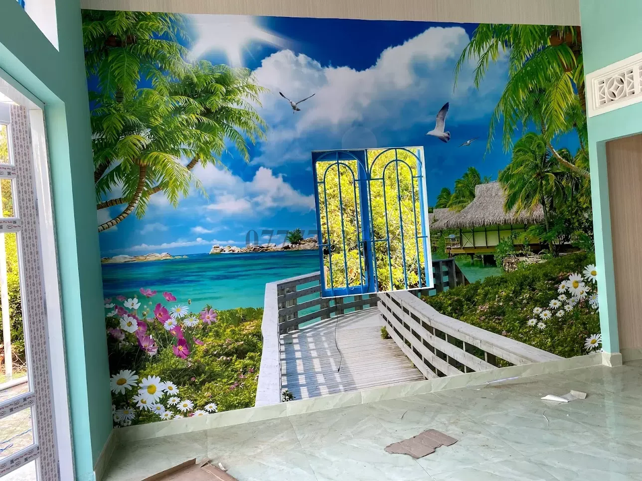 Tranh dán tường: Thổi hồn cho không gian