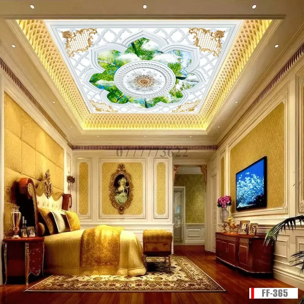 Tranh vải dán trần 3D - Tranh dán trần phòng ngủ | MÃ FF-365