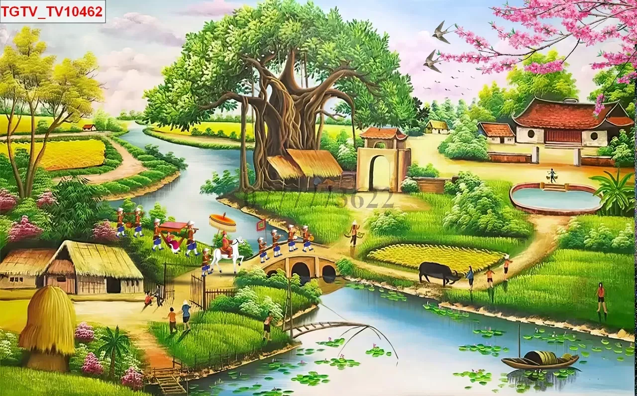 Giấy Dán Tường Sơn Kim | TRANH DÁN TƯỜNG ĐỒNG QUÊ VIỆT NAM